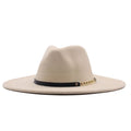 Custom Ribbon Felt Wiede Brim Wool Hats Men Panama Fedora Hat for Wholesale