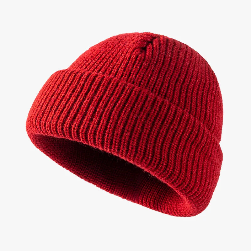 Wholesale in Stock Men Women Unisex Winter Beanie Hats Custom Logo Embroidery Knitted Hat