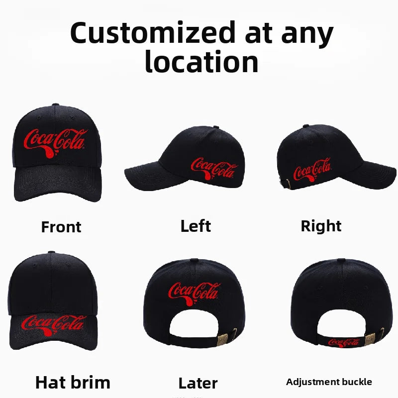 Custom Embroidered Baseball Cap with Duckbill Design Men Women's Work Travel Hat Advertising Print Hat Common Fabric Feature